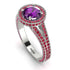 Milgrain Round Amethyst Engagement Ring - Payton No. 312 image 3