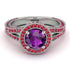 Milgrain Round Amethyst Engagement Ring - Payton No. 312 image 2