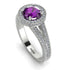 Milgrain Round Amethyst Engagement Ring - Payton No. 303 image 3