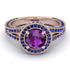 Milgrain Round Amethyst Engagement Ring - Payton No. 314 image 2