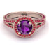 Milgrain Round Amethyst Engagement Ring - Payton No. 311 image 2