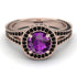 Milgrain Round Amethyst Engagement Ring - Payton No. 308 image 2
