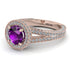 Milgrain Round Amethyst Engagement Ring - Payton No. 302 image 1