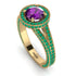 Milgrain Round Amethyst Engagement Ring - Payton No. 304 image 3