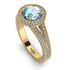 Milgrain Round Aquamarine Engagement Ring - Payton No. 401 image 3