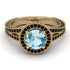 Milgrain Round Aquamarine Engagement Ring - Payton No. 407 image 2
