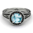 Milgrain Round Aquamarine Engagement Ring - Payton No. 409 image 2