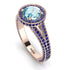 Milgrain Round Aquamarine Engagement Ring - Payton No. 414 image 3