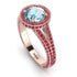 Milgrain Round Aquamarine Engagement Ring - Payton No. 411 image 3