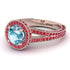 Milgrain Round Aquamarine Engagement Ring - Payton No. 411 image 1