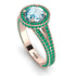 Milgrain Round Aquamarine Engagement Ring - Payton No. 405 image 3