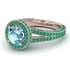 Milgrain Round Aquamarine Engagement Ring - Payton No. 405 image 1