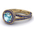 Milgrain Round Aquamarine Engagement Ring - Payton No. 413 image 1