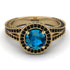 Milgrain Round Blue Topaz Engagement Ring - Payton No. 507 image 2