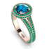 Milgrain Round Blue Topaz Engagement Ring - Payton No. 505 image 3