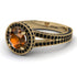 Milgrain Round Brown Diamond Engagement Ring - Payton No. 1107 image 1