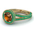 Milgrain Round Brown Diamond Engagement Ring - Payton No. 1104 image 1