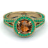 Milgrain Round Brown Diamond Engagement Ring - Payton No. 1104 image 2