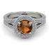 Milgrain Round Brown Diamond Engagement Ring - Payton No. 1103 image 2