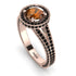Milgrain Round Brown Diamond Engagement Ring - Payton No. 1108 image 3