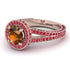 Milgrain Round Brown Diamond Engagement Ring - Payton No. 1111 image 1