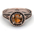 Milgrain Round Brown Diamond Engagement Ring - Payton No. 1108 image 2