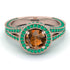 Milgrain Round Brown Diamond Engagement Ring - Payton No. 1105 image 2