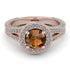 Milgrain Round Brown Diamond Engagement Ring - Payton No. 1102 image 2