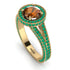 Milgrain Round Brown Diamond Engagement Ring - Payton No. 1104 image 3