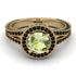 Milgrain Round Peridot Engagement Ring - Payton No. 707 image 2