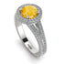Milgrain Round Citrine Engagement Ring - Payton No. 603 image 2