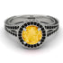 Milgrain Round Citrine Engagement Ring - Payton No. 609 image 3
