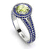 Milgrain Round Peridot Engagement Ring - Payton No. 715 image 3