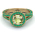 Milgrain Round Peridot Engagement Ring - Payton No. 704 image 2