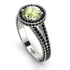 Milgrain Round Peridot Engagement Ring - Payton No. 709 image 3