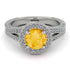Milgrain Round Citrine Engagement Ring - Payton No. 603 image 3