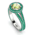 Milgrain Round Peridot Engagement Ring - Payton No. 706 image 3