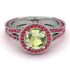 Milgrain Round Peridot Engagement Ring - Payton No. 712 image 2