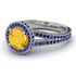 Milgrain Round Citrine Engagement Ring - Payton No. 615 image 1