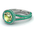 Milgrain Round Peridot Engagement Ring - Payton No. 706 image 1