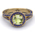 Milgrain Round Peridot Engagement Ring - Payton No. 713 image 3