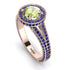 Milgrain Round Peridot Engagement Ring - Payton No. 714 image 3