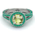 Milgrain Round Peridot Engagement Ring - Payton No. 706 image 2