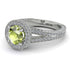 Milgrain Round Peridot Engagement Ring - Payton No. 703 image 1