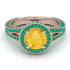 Milgrain Round Citrine Engagement Ring - Payton No. 605 image 3