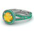Milgrain Round Citrine Engagement Ring - Payton No. 606 image 1