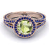 Milgrain Round Peridot Engagement Ring - Payton No. 714 image 2