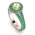 Milgrain Round Peridot Engagement Ring - Payton No. 705 image 3