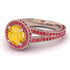Milgrain Round Citrine Engagement Ring - Payton No. 611 image 1