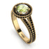Milgrain Round Peridot Engagement Ring - Payton No. 707 image 3